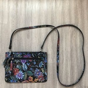 Leather Floral Crossbody - Made in Italy